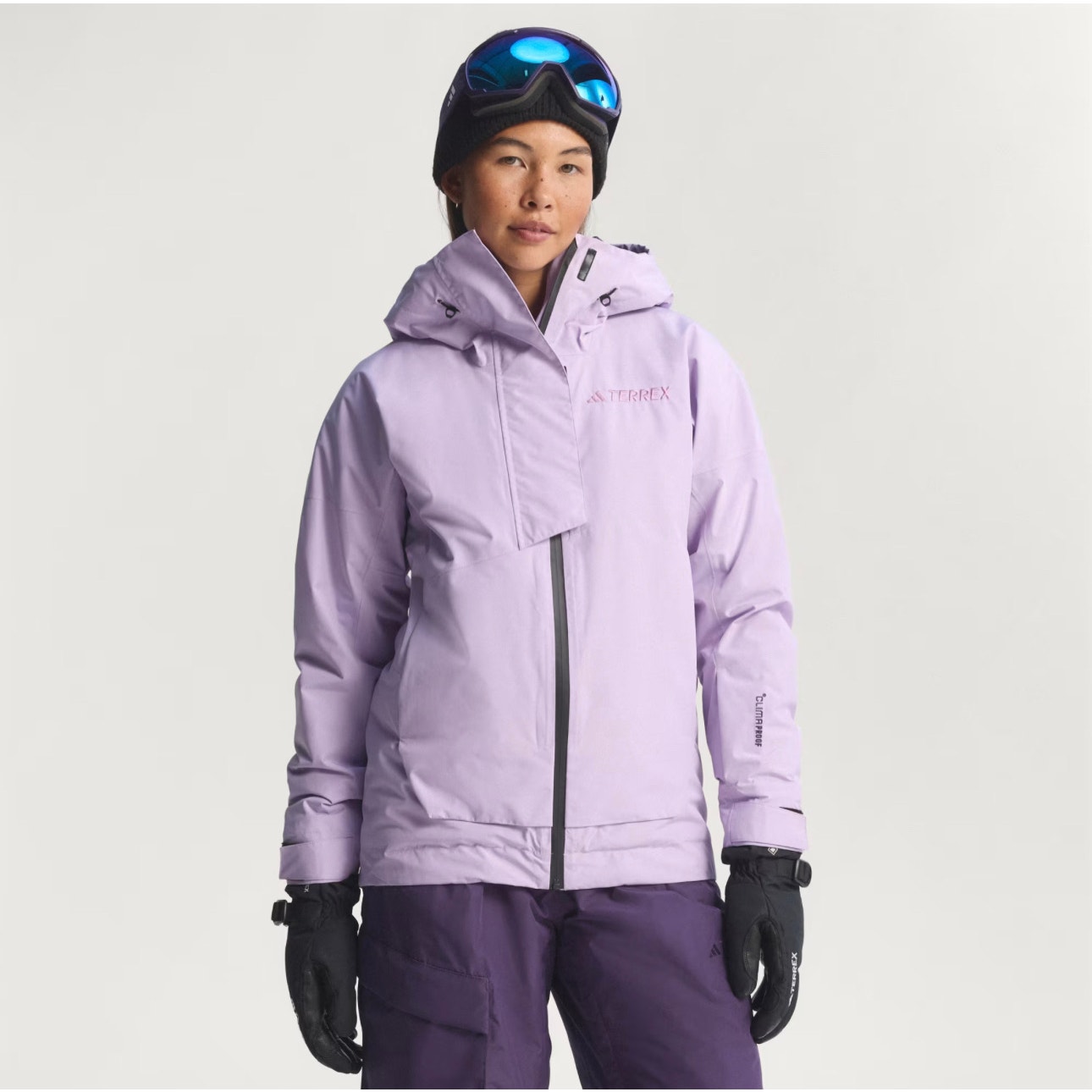 Women Size Xl Adidas Insulated Jacket Terrex Xploric 2l Climaproof Purple Jm3038